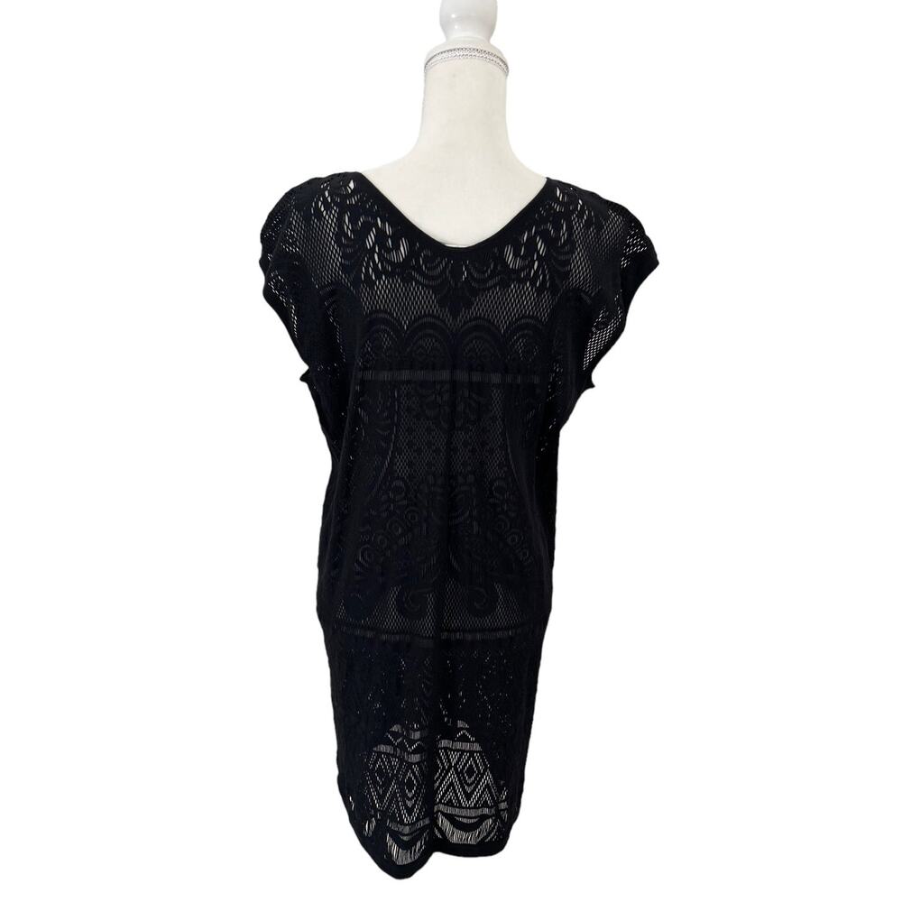 JETS Swimwear by Jessika Allen Intrigue Black Cover Up Dress Size 10 Medium - Picture 4 of 10